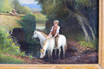 J.J. Johnson (1909) - Country Scene With Horses & Sheep. Signed & Dated. - Harrington Antiques