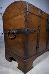 Large 17th Century Oak & Iron Bound Baroque Chest With Original Key, c.1700 - Harrington Antiques