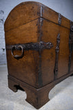 Large 17th Century Oak & Iron Bound Baroque Chest With Original Key, c.1700 - Harrington Antiques