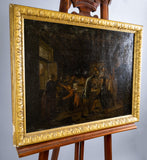 Large 18th Century Oil In Manner of Pieter Jansz Quast (1605-1647) - Tavern Fight Over A Card Game - Harrington Antiques