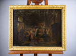 Large 18th Century Oil In Manner of Pieter Jansz Quast (1605-1647) - Tavern Fight Over A Card Game - Harrington Antiques
