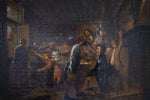 Large 18th Century Oil In Manner of Pieter Jansz Quast (1605-1647) - Tavern Fight Over A Card Game - Harrington Antiques