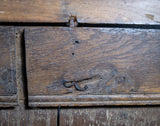 Large 18th Century Queen Anne Four Panel Chest / Coffer - Dated 1702. - Harrington Antiques