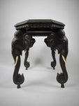 Large 19th Century Anglo-Indian Carved Rosewood Table With Elephant Head Legs - Harrington Antiques