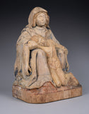 Large 19th Century Bohemian Carved Lime Figure Of The Pieta - Harrington Antiques