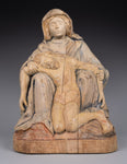 Large 19th Century Bohemian Carved Lime Figure Of The Pieta - Harrington Antiques