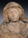 Large 19th Century Bohemian Carved Lime Figure Of The Pieta - Harrington Antiques