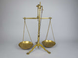 Large 19th Century Brass Bank Scales by Doyle & Son, London, With Avery Weights. - Harrington Antiques