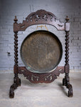 Large 19th Century Carved Oak and Brass Dinner Gong - Harrington Antiques