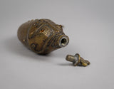 Large 19th Century Indian Brass Articulated Fish Powder Flask - Harrington Antiques