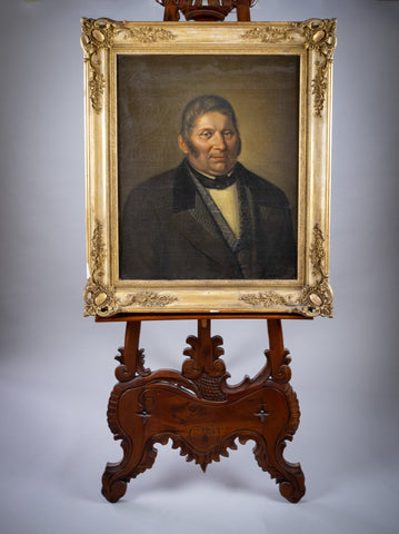 Large 19th Century Portrait Of A Gentleman. European School. Oil On Canvas. - Harrington Antiques