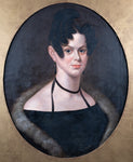 Large 19th Century Portrait Of A Lady - Oil On Canvas. - Harrington Antiques