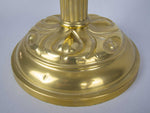 Large Brass Corinthian Column Oil Lamp With Hinks No. 2 Duplex Burner - Harrington Antiques