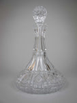 Large Cut Glass Ship's Decanter With Original Stopper - Harrington Antiques