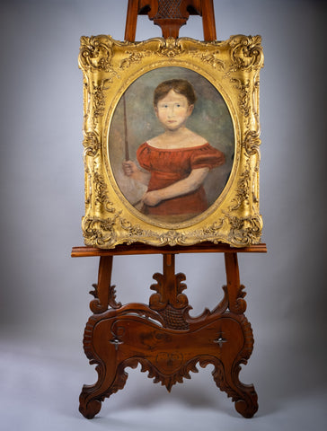 Large Early 19th Century Portrait Of A Young Girl. English School. Oil On Canvas. - Harrington Antiques