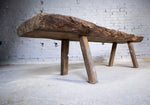 Large Early 19th Century Single Slab Oak Pig Bench. - Harrington Antiques
