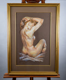 Large Female Nude Pastel by Peter Goodhall, 1999. Signed & Dated. - Harrington Antiques