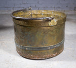 Large Georgian Brass, Copper & Iron Log Bucket / Bin. - Harrington Antiques