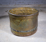 Large Georgian Brass, Copper & Iron Log Bucket / Bin. - Harrington Antiques