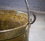 Large Georgian Brass, Copper & Iron Log Bucket / Bin. - Harrington Antiques