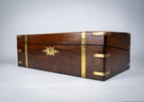 Large Georgian Rosewood Campaign Writing Slope. - Harrington Antiques