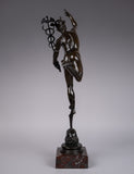 Large Grand Tour Bronze Of Mercury After Giambologna - Foundry Of Georgio Sommer. - Harrington Antiques