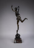 Large Grand Tour Bronze Of Mercury After Giambologna - Foundry Of Georgio Sommer. - Harrington Antiques