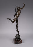 Large Grand Tour Bronze Of Mercury After Giambologna - Foundry Of Georgio Sommer. - Harrington Antiques