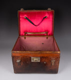 Large Leather Luggage Hat Box by T. Evins & Co, Exeter. - Harrington Antiques