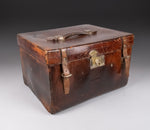 Large Leather Luggage Hat Box by T. Evins & Co, Exeter. - Harrington Antiques