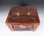 Large Leather Luggage Hat Box by T. Evins & Co, Exeter. - Harrington Antiques