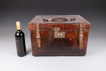 Large Leather Luggage Hat Box by T. Evins & Co, Exeter. - Harrington Antiques