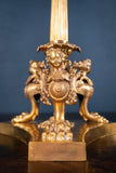 Large Pair Of Gilded Neoclassical Style 7-Branch Candelabra - Harrington Antiques