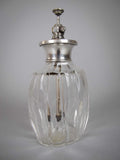 Large Sterling Silver and Cut Glass Scent / Perfume Bottle. London, 1943. - Harrington Antiques