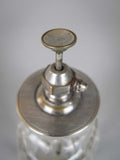 Large Sterling Silver and Cut Glass Scent / Perfume Bottle. London, 1943. - Harrington Antiques