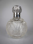 Large Sterling Silver & Cut Glass Scent Bottle by Cornelius Desormeaux, London, 1900. - Harrington Antiques