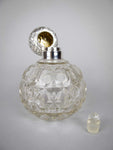 Large Sterling Silver & Cut Glass Scent Bottle by William Hutton & Sons, Birmingham, 1902. - Harrington Antiques