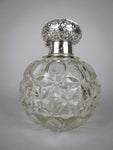 Large Sterling Silver & Cut Glass Scent Bottle by William Hutton & Sons, Birmingham, 1902. - Harrington Antiques