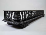 Large Victorian Cast Iron Fire Kerb With Pierced Foliate Design. - Harrington Antiques