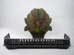 Large Victorian Cast Iron Fire Kerb With Pierced Foliate Design. - Harrington Antiques