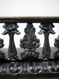Large Victorian Cast Iron Fire Kerb With Pierced Foliate Design. - Harrington Antiques