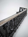 Large Victorian Cast Iron Fire Kerb With Pierced Foliate Design. - Harrington Antiques
