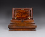 Large Victorian Mahogany Bombe Tea Caddy, c.1840 - Harrington Antiques