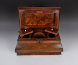 Large Victorian Mahogany Bombe Tea Caddy, c.1840 - Harrington Antiques