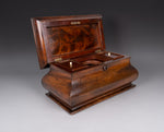 Large Victorian Mahogany Bombe Tea Caddy, c.1840 - Harrington Antiques