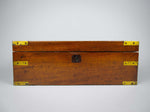 Large Victorian Mahogany & Brass Campaign Writing Slope With Frieze Drawer, c.1840 - Harrington Antiques