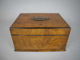 Large Walnut and Ebony Veneer Jewellery Box With Drawer, c.1910. - Harrington Antiques