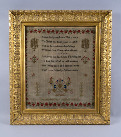 Late 18th Century Sampler by Louise Simmons, Aged 7. - Harrington Antiques