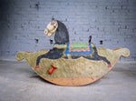 Late 19th Century Folk Art Painted Wooden Rocking Horse - Harrington Antiques