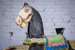 Late 19th Century Folk Art Painted Wooden Rocking Horse - Harrington Antiques